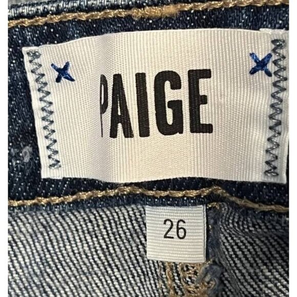 Paige Womens Jimmy Jimmy Denim Short Size 26 EUC Distressed Cuffed Mid Rise - Picture 6 of 7